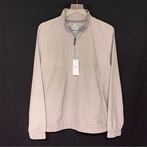 SOUTHERN TIDE Shoreline Performance Pullover Windbreaker Jacket MEDIUM Grey NWT
